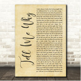 Taylor Swift Tell Me Why Rustic Script Song Lyric Print