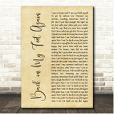 The Babys Back on My Feet Again Rustic Script Song Lyric Print