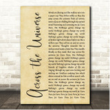 The Beatles Across the Universe Rustic Script Song Lyric Print