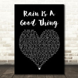 Luke Bryan Rain Is A Good Thing Black Heart Song Lyric Print