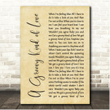 The Mindbenders A Groovy Kind of Love Rustic Script Song Lyric Print