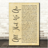 Blue October All That We Are Rustic Script Song Lyric Print