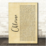 Twenty One Pilots Chlorine Rustic Script Song Lyric Print