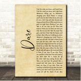 Calendar Girls The Musical Dare Rustic Script Song Lyric Print