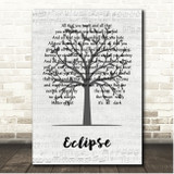 Pink Floyd Eclipse Music Script Tree Song Lyric Print