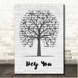 Pink Floyd Hey You Music Script Tree Song Lyric Print