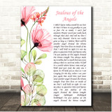 Donna Taggart Jealous of the Angels Poppy Flower Script Song Lyric Print