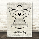 ELO Mr Blue Sky Music Script Angel Song Lyric Print