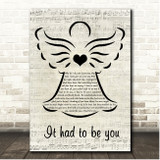 Frank Sinatra It Had To Be You Music Script Angel Song Lyric Print