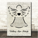 Patsy Cline Walking After Midnight Music Script Angel Song Lyric Print
