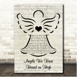 The Monkees Angels We Have Heard on High Music Script Angel Song Lyric Print