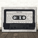 Marie Osmond Paper Roses Music Script Cassette Tape Song Lyric Print