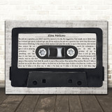 Scattered Ashes Slow Motion Music Script Cassette Tape Song Lyric Print