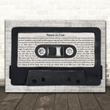 Black Stone Cherry Peace Is Free Music Script Cassette Tape Song Lyric Print