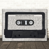 Stevie Wonder Never Had A Dream Come True Music Script Cassette Tape Song Lyric Print