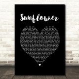 Post Malone, Swae Lee Sunflower Black Heart Song Lyric Print