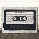 The Libertines Cant Stand Me Now Music Script Cassette Tape Song Lyric Print