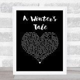Queen A Winter's Tale Black Heart Song Lyric Print