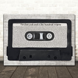 Tim Minchin Ten Foot Cock and a Few Hundred Virgins Music Script Cassette Tape Song Lyric Print