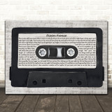 Yellowcard Ocean Avenue Music Script Cassette Tape Song Lyric Print