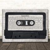 Alphabeat Fascination Music Script Cassette Tape Song Lyric Print