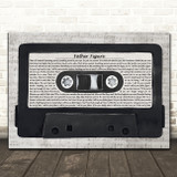 George Michael Father Figure Music Script Cassette Tape Song Lyric Print