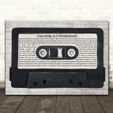 John Mayer Your Body Is A Wonderland Music Script Cassette Tape Song Lyric Print
