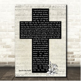 PEGGY TURNER-CARR YOU ARE MY GUIDE Script Christian Memorial Cross Song Lyric Print