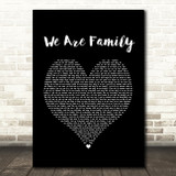 Sister Sledge We Are Family Black Heart Song Lyric Print
