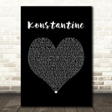 Something Corporate Konstantine Black Heart Song Lyric Print