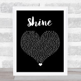 Take That Shine Black Heart Song Lyric Print