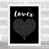 The Hunna Lover Black Heart Song Lyric Print