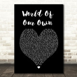 Westlife World Of Our Own Black Heart Song Lyric Print