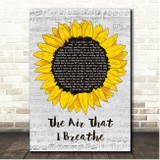 The Hollies The Air That I Breathe Script Sunflower Song Lyric Print