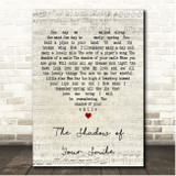 Andy Williams The Shadow of Your Smile Script Heart Song Lyric Print