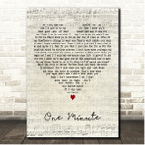Judie Tzuke One Minute Script Heart Song Lyric Print