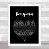 Christina Perri Penguin Black Heart Song Lyric Music Art Print