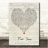 Kenny Lattimore For You Script Heart Song Lyric Print