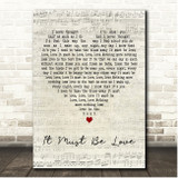 LABI SIFFRE It Must Be Love Script Heart Song Lyric Print