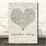 Lana Del Rey Summertime Sadness Script Heart Song Lyric Print