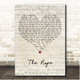 Lane 8 The Rope Script Heart Song Lyric Print