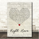 Lil Peep Featuring Horse Head Right Here Script Heart Song Lyric Print