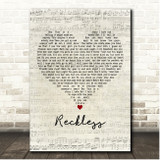 Madison Beer Reckless Script Heart Song Lyric Print