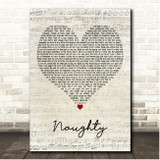 Matilda The Musical Naughty Script Heart Song Lyric Print
