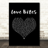 Def Leppard Love Bites Black Heart Song Lyric Music Art Print