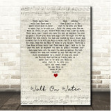 Milk Inc. Walk On Water Script Heart Song Lyric Print