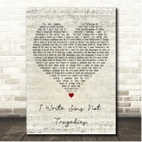 Panic! At The Disco I Write Sins Not Tragedies Script Heart Song Lyric Print