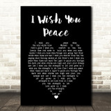 Eagles I Wish You Peace Black Heart Song Lyric Music Art Print