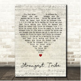 Pearl Jam Strangest Tribe Script Heart Song Lyric Print