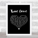 Elton John & Kiki Dee True Love Black Heart Song Lyric Music Art Print
